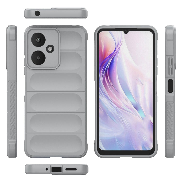 For Xiaomi Redmi 13C 5G Magic Shield TPU + Flannel Phone Case(Grey) - 13C Cases by PMC TechLife | Online Shopping South Africa | PMC TechLife | Buy Now Pay Later Mobicred