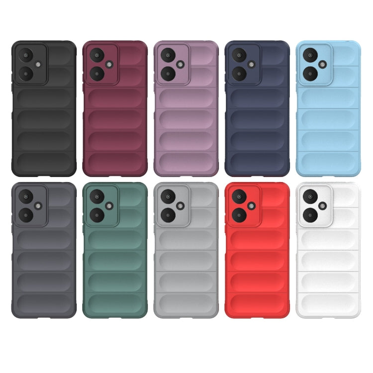 For Xiaomi Redmi 13C 5G Magic Shield TPU + Flannel Phone Case(Grey) - 13C Cases by PMC TechLife | Online Shopping South Africa | PMC TechLife | Buy Now Pay Later Mobicred