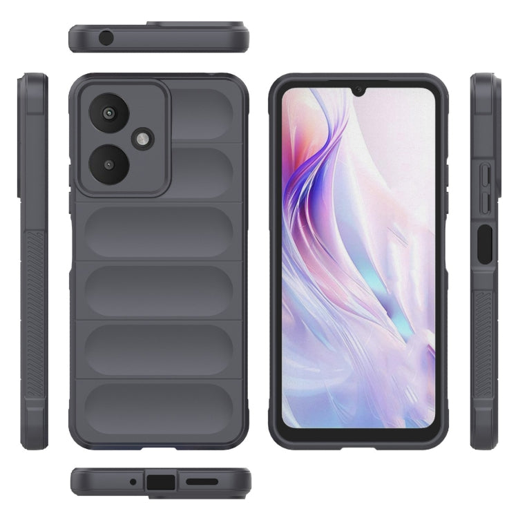 For Xiaomi Redmi 13C 5G Magic Shield TPU + Flannel Phone Case(Dark Grey) - 13C Cases by PMC TechLife | Online Shopping South Africa | PMC TechLife | Buy Now Pay Later Mobicred
