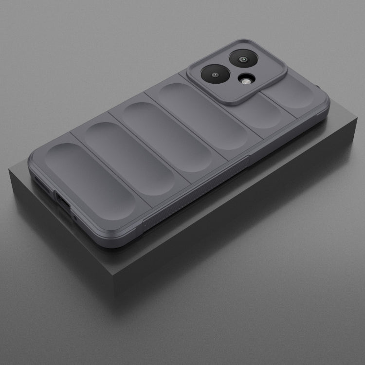 For Xiaomi Redmi 13C 5G Magic Shield TPU + Flannel Phone Case(Dark Grey) - 13C Cases by PMC TechLife | Online Shopping South Africa | PMC TechLife | Buy Now Pay Later Mobicred