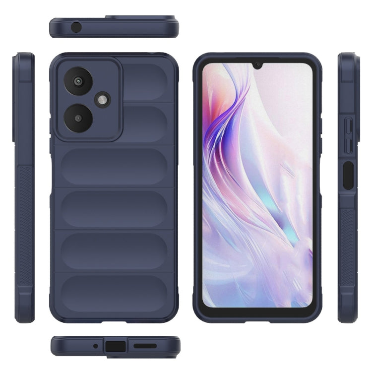 For Xiaomi Redmi 13C 5G Magic Shield TPU + Flannel Phone Case(Dark Blue) - 13C Cases by PMC TechLife | Online Shopping South Africa | PMC TechLife | Buy Now Pay Later Mobicred