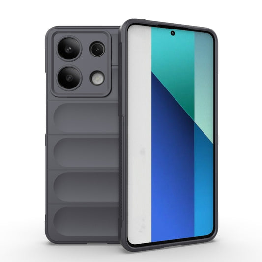 For Xiaomi Redmi Note 13 4G Global Magic Shield TPU + Flannel Phone Case(Dark Grey) - Note 13 Cases by PMC Jewellery | Online Shopping South Africa | PMC Jewellery | Buy Now Pay Later Mobicred