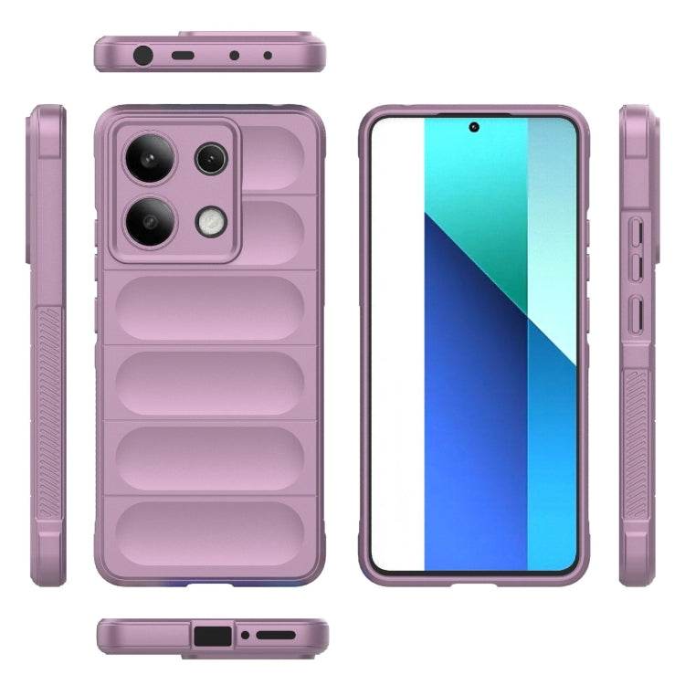 For Xiaomi Redmi Note 13 4G Global Magic Shield TPU + Flannel Phone Case(Purple) - Note 13 Cases by PMC TechLife | Online Shopping South Africa | PMC TechLife | Buy Now Pay Later Mobicred