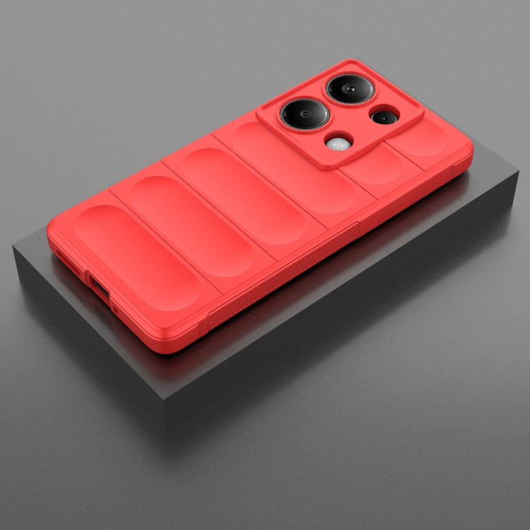For Xiaomi Redmi Note 13 Pro 4G Global Magic Shield TPU + Flannel Phone Case(Red) - Xiaomi Cases by PMC TechLife | Online Shopping South Africa | PMC TechLife | Buy Now Pay Later Mobicred