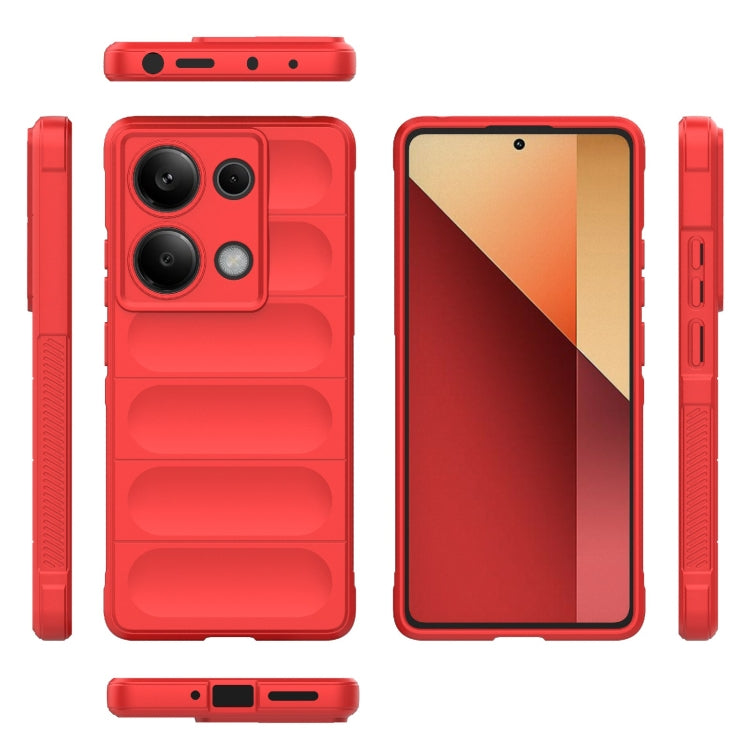 For Xiaomi Redmi Note 13 Pro 4G Global Magic Shield TPU + Flannel Phone Case(Red) - Xiaomi Cases by PMC TechLife | Online Shopping South Africa | PMC TechLife | Buy Now Pay Later Mobicred