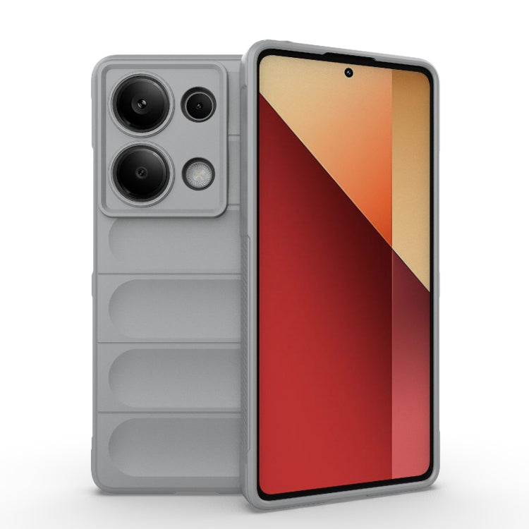 For Xiaomi Redmi Note 13 Pro 4G Global Magic Shield TPU + Flannel Phone Case(Grey) - Note 13 Pro Cases by PMC TechLife | Online Shopping South Africa | PMC TechLife | Buy Now Pay Later Mobicred