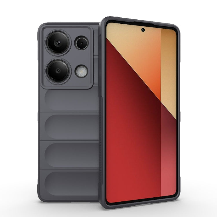 For Xiaomi Redmi Note 13 Pro 4G Global Magic Shield TPU + Flannel Phone Case(Dark Grey) - Note 13 Pro Cases by PMC Jewellery | Online Shopping South Africa | PMC Jewellery | Buy Now Pay Later Mobicred