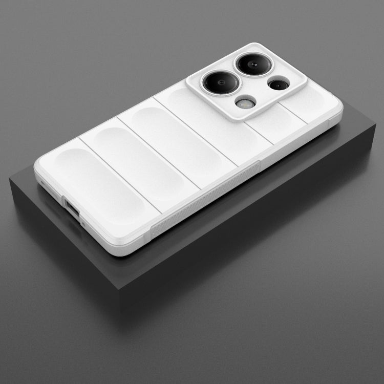 For Xiaomi Redmi Note 13 Pro 4G Global Magic Shield TPU + Flannel Phone Case(White) - Note 13 Pro Cases by PMC TechLife | Online Shopping South Africa | PMC TechLife | Buy Now Pay Later Mobicred
