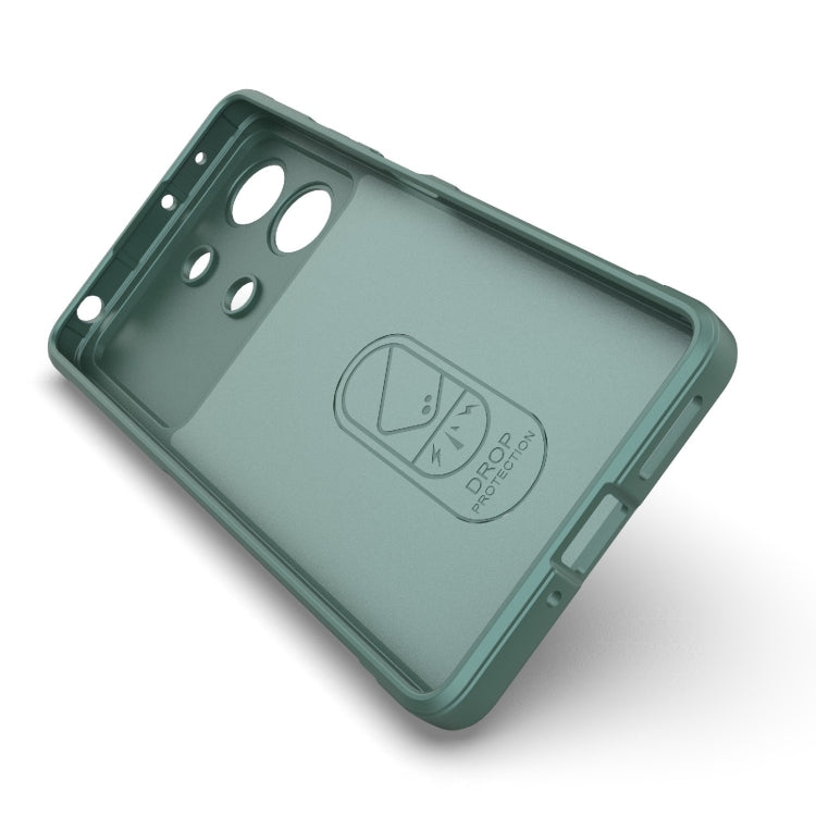 For Xiaomi Redmi Note 13R Pro 5G Magic Shield TPU + Flannel Phone Case(Grey) - Xiaomi Cases by PMC TechLife | Online Shopping South Africa | PMC TechLife | Buy Now Pay Later Mobicred