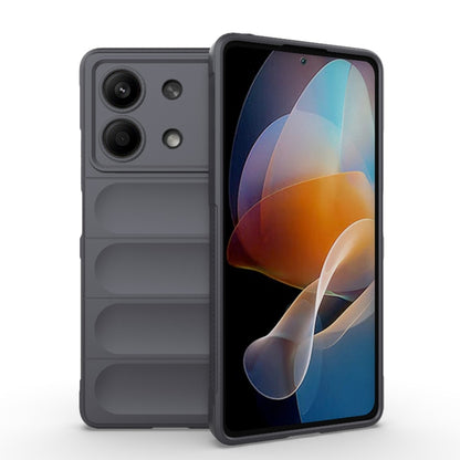 For Xiaomi Redmi Note 13R Pro 5G Magic Shield TPU + Flannel Phone Case(Dark Grey) - Xiaomi Cases by PMC Jewellery | Online Shopping South Africa | PMC Jewellery | Buy Now Pay Later Mobicred