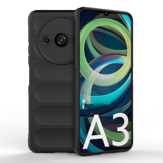 For Xiaomi Redmi A3 4G Global Magic Shield TPU + Flannel Phone Case(Black) - Xiaomi Cases by PMC Jewellery | Online Shopping South Africa | PMC Jewellery | Buy Now Pay Later Mobicred