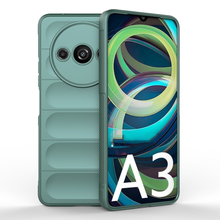For Xiaomi Redmi A3 4G Global Magic Shield TPU + Flannel Phone Case(Dark Green) - Xiaomi Cases by PMC TechLife | Online Shopping South Africa | PMC TechLife | Buy Now Pay Later Mobicred