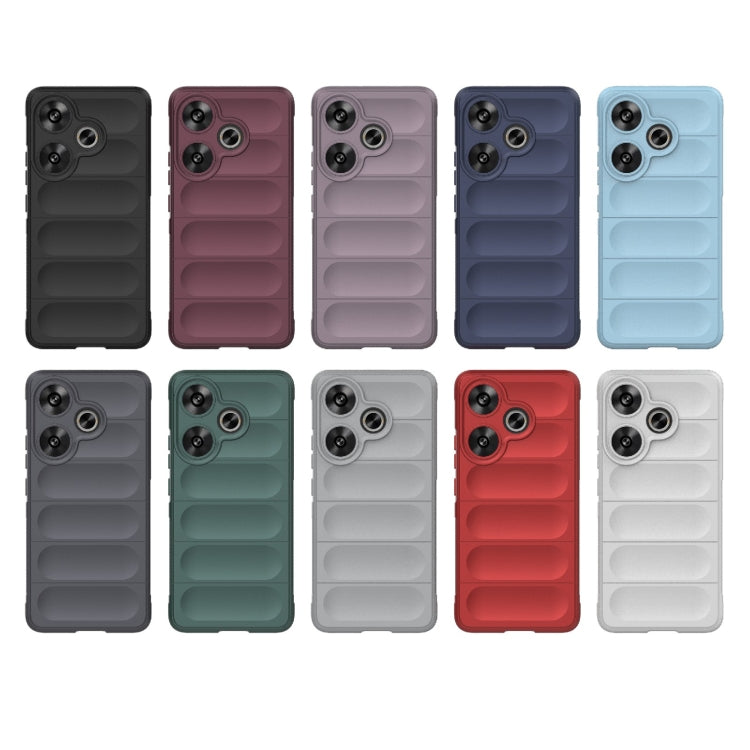 For Xiaomi Redmi Turbo 3 5G Magic Shield TPU + Flannel Phone Case(White) - Xiaomi Cases by PMC Jewellery | Online Shopping South Africa | PMC Jewellery | Buy Now Pay Later Mobicred