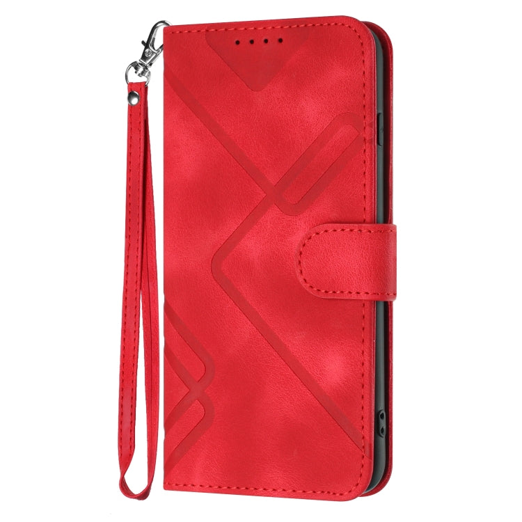 For OPPO A79 Line Pattern Skin Feel Leather Phone Case(Red) - OPPO Cases by PMC TechLife | Online Shopping South Africa | PMC TechLife | Buy Now Pay Later Mobicred