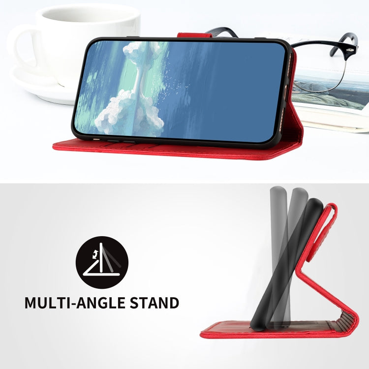 For OPPO A79 Line Pattern Skin Feel Leather Phone Case(Red) - OPPO Cases by PMC TechLife | Online Shopping South Africa | PMC TechLife | Buy Now Pay Later Mobicred