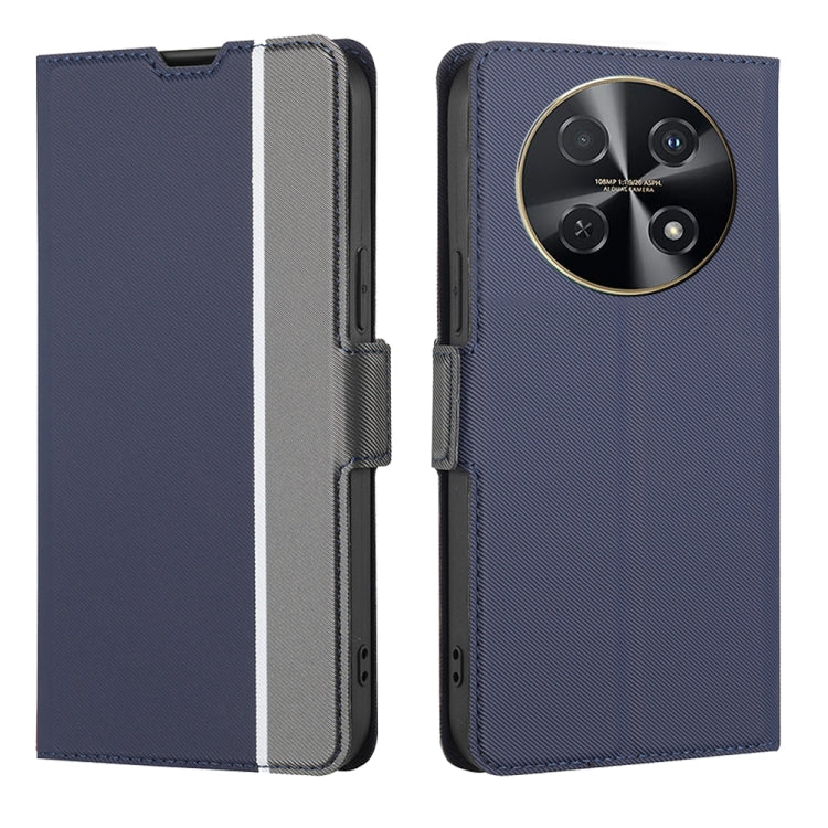 For Huawei nova 12i 4G Twill Texture Side Button Leather Phone Case(Blue) - Huawei Cases by PMC TechLife | Online Shopping South Africa | PMC TechLife | Buy Now Pay Later Mobicred