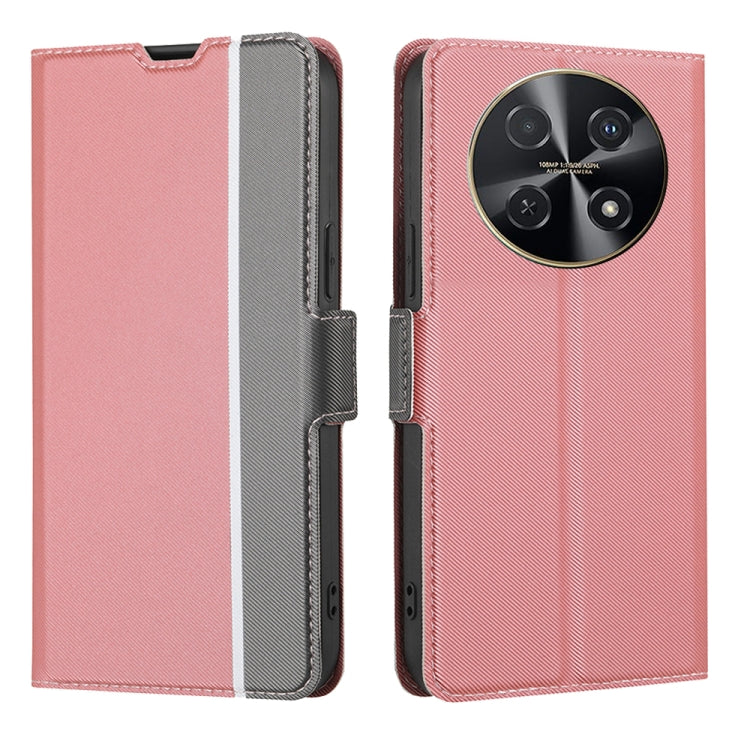 For Huawei nova 12i 4G Twill Texture Side Button Leather Phone Case(Pink) - free shipping - PMC TechLife - Order now!