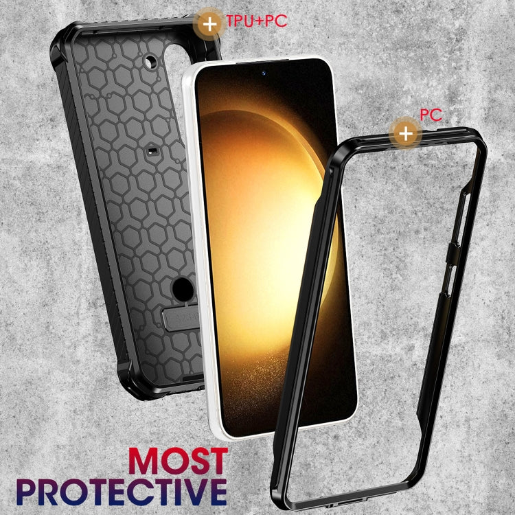 For Samsung Galaxy S24 5G Armor Series Holder Phone Case(Light Purple) - Galaxy S24 5G Cases by PMC Jewellery | Online Shopping South Africa | PMC Jewellery