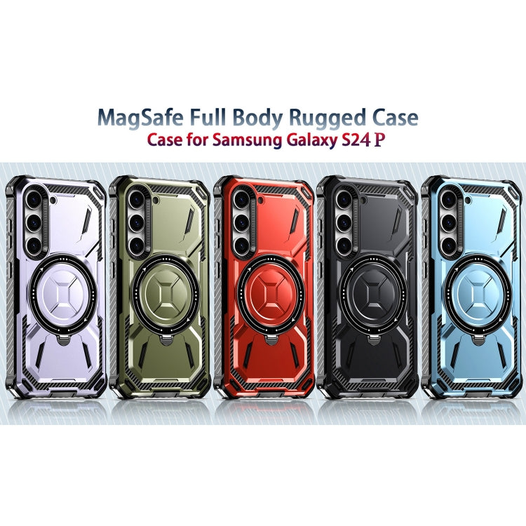 For Samsung Galaxy S24+ 5G Armor Series Holder Phone Case(Army Green) - Galaxy S24+ 5G Cases by PMC TechLife | Online Shopping South Africa | PMC TechLife