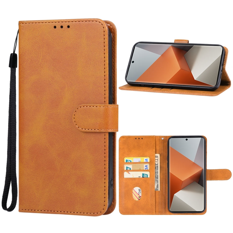 For Xiaomi Redmi Note 13 Pro+ Leather Phone Case(Brown) - Xiaomi Cases by PMC Jewellery | Online Shopping South Africa | PMC Jewellery | Buy Now Pay Later Mobicred