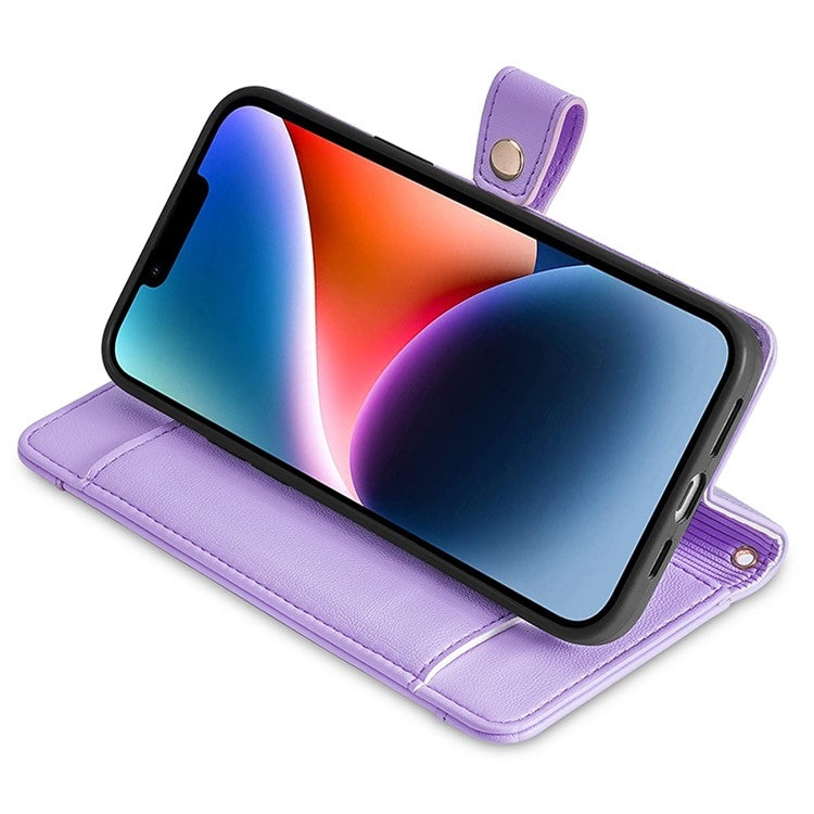 For Honor Magic6 5G Sheep Texture Cross-body Zipper Wallet Leather Phone Case(Purple) - Honor Cases by PMC TechLife | Online Shopping South Africa | PMC TechLife | Buy Now Pay Later Mobicred