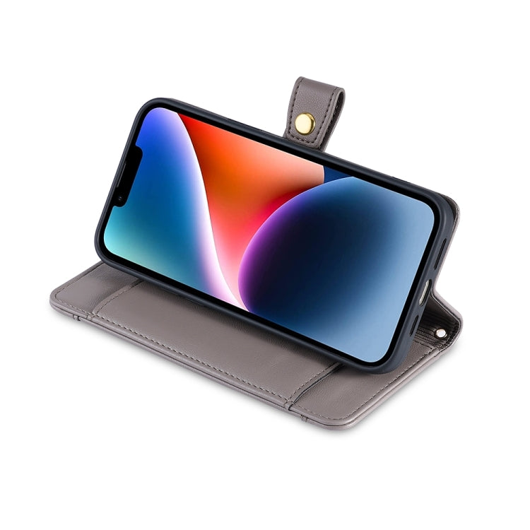For OnePlus Ace 2 Pro Sheep Texture Cross-body Zipper Wallet Leather Phone Case(Grey) - OnePlus Cases by PMC TechLife | Online Shopping South Africa | PMC TechLife | Buy Now Pay Later Mobicred