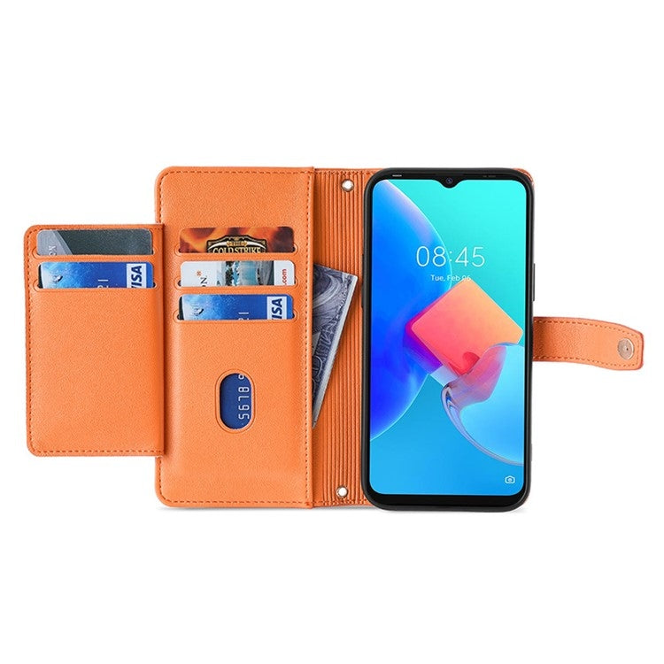 For OnePlus Ace 3V 5G Sheep Texture Cross-body Zipper Wallet Leather Phone Case(Orange) - OnePlus Cases by PMC TechLife | Online Shopping South Africa | PMC TechLife | Buy Now Pay Later Mobicred