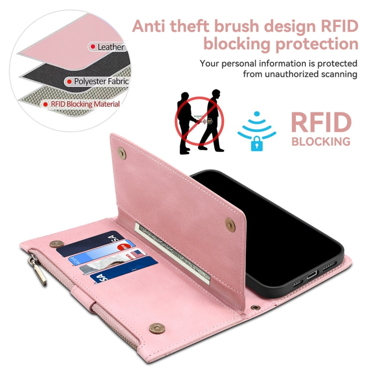 For Google Pixel 8 Pro ESEBLE Retro Frosted RFID Flip Leather Phone Case(Rose Gold) - Google Cases by ESEBLE | Online Shopping South Africa | PMC TechLife | Buy Now Pay Later Mobicred