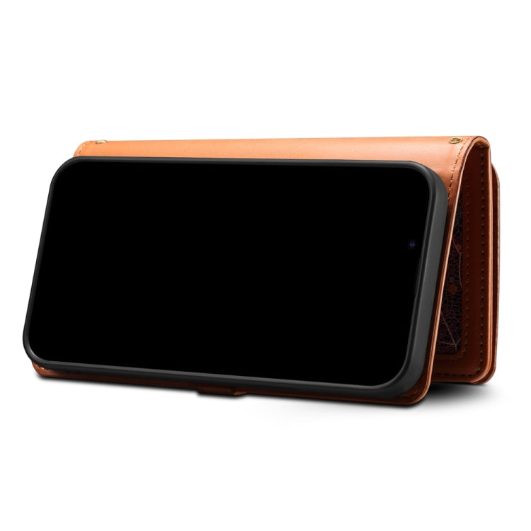 For Google Pixel 7a ESEBLE Star Series Lanyard Zipper Wallet RFID Leather Case(Brown) - Google Cases by ESEBLE | Online Shopping South Africa | PMC TechLife | Buy Now Pay Later Mobicred