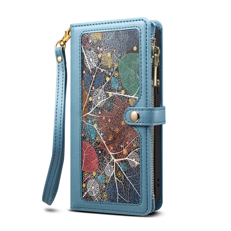 For Google Pixel 8 Pro ESEBLE Star Series Lanyard Zipper Wallet RFID Leather Case(Blue) - Google Cases by ESEBLE | Online Shopping South Africa | PMC TechLife | Buy Now Pay Later Mobicred