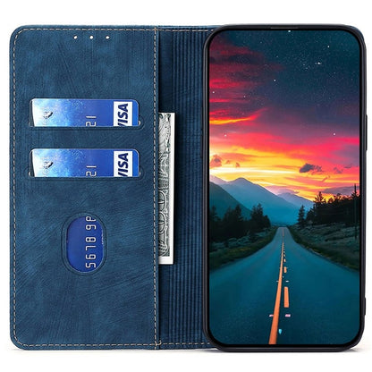 For Huawei Pura 70 Pro / Pro+ RFID Anti-theft Brush Magnetic Leather Phone Case(Blue) - Huawei Cases by PMC Jewellery | Online Shopping South Africa | PMC Jewellery | Buy Now Pay Later Mobicred