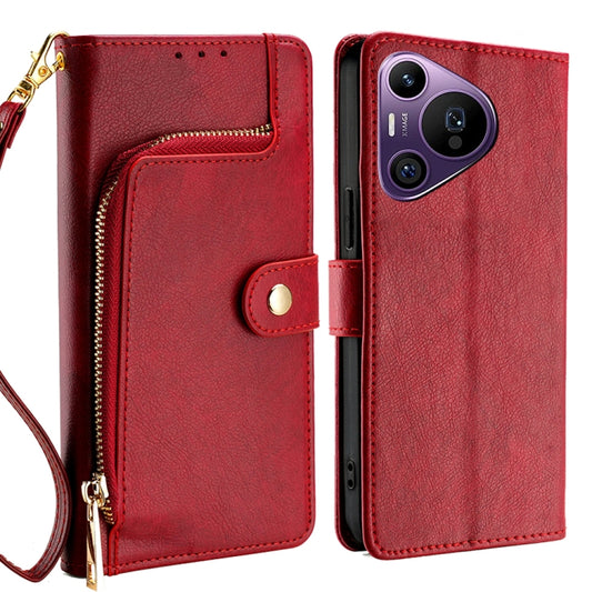 For Huawei Pura 70 Pro / 70 Pro+ 5G Zipper Bag Leather Phone Case(Red) - Huawei Cases by PMC Jewellery | Online Shopping South Africa | PMC Jewellery | Buy Now Pay Later Mobicred