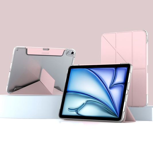 For iPad Air 11 2025 / 2024 Mutural Deformation Stand Smart Leather Tablet Case(Pink) - iPad Air 11 2025 / 2024 Cases by Mutural | Online Shopping South Africa | PMC Jewellery | Buy Now Pay Later Mobicred