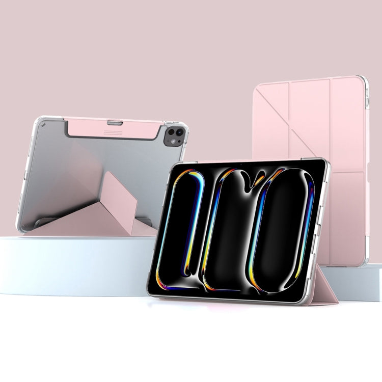 For iPad Pro 11 2024 Mutural Deformation Stand Smart Leather Tablet Case(Pink) - iPad Pro 11 2024 Cases by Mutural | Online Shopping South Africa | PMC Jewellery | Buy Now Pay Later Mobicred