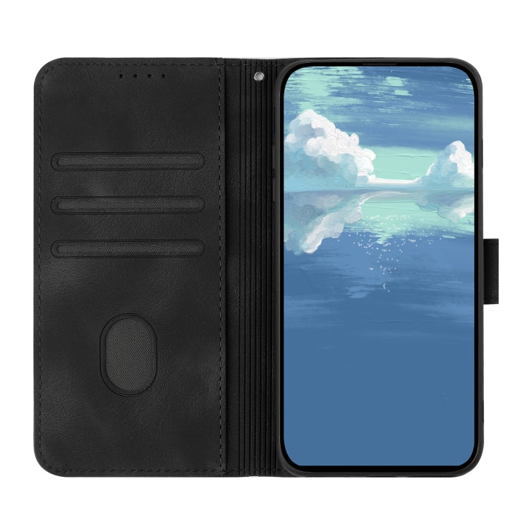 For Xiaomi Poco M5 Line Pattern Skin Feel Leather Phone Case(Black) - Xiaomi Cases by PMC TechLife | Online Shopping South Africa | PMC TechLife | Buy Now Pay Later Mobicred