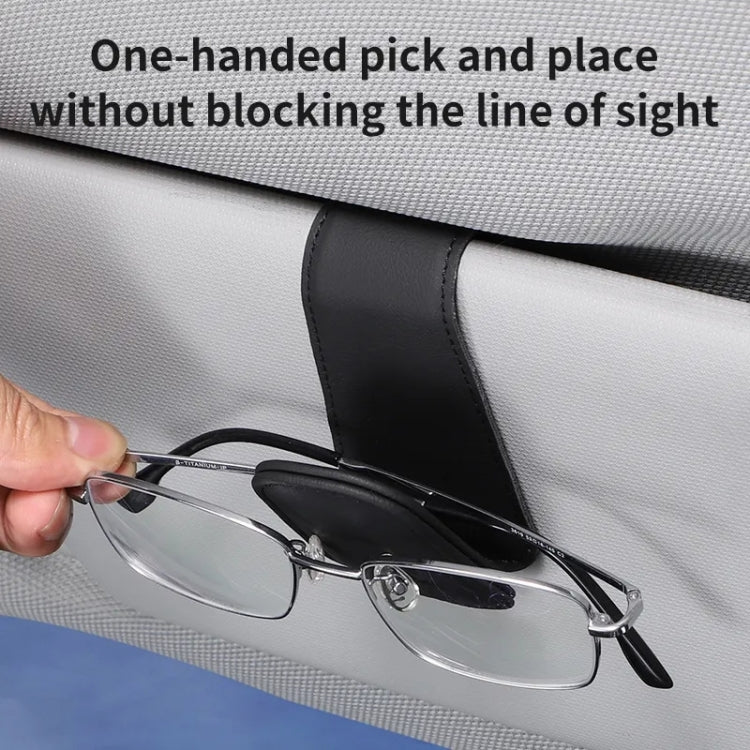 Car Sun Visor Glasses Holder Multifunctional Card Clip Storage Rack(Wine Red) - Sunglasses & Glasses Clips by PMC TechLife | Online Shopping South Africa | PMC TechLife | Buy Now Pay Later Mobicred