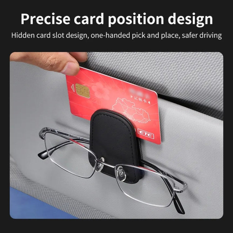 Car Sun Visor Glasses Holder Multifunctional Card Clip Storage Rack(Black Carbon Fiber) - Sunglasses & Glasses Clips by PMC TechLife | Online Shopping South Africa | PMC TechLife | Buy Now Pay Later Mobicred