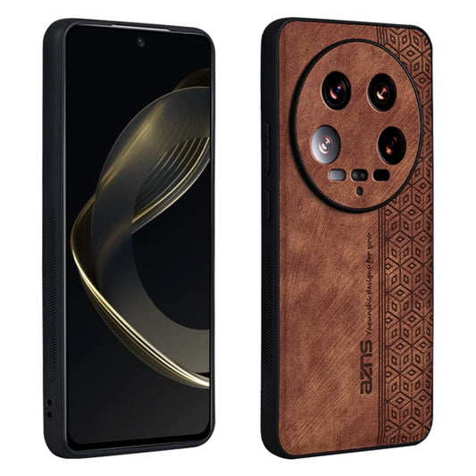 For Xiaomi 14 Ultra AZNS 3D Embossed Skin Feel Phone Case(Brown) - Xiaomi Cases by AZNS | Online Shopping South Africa | PMC Jewellery