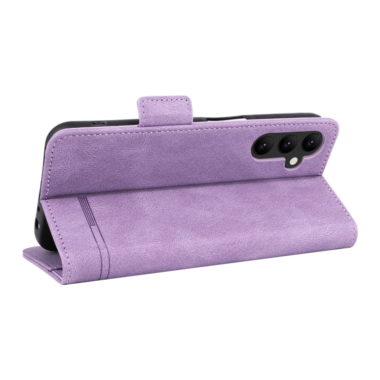 For Samsung Galaxy A25 5G Magnetic Clasp Leather Phone Case(Purple) - Galaxy Phone Cases by PMC TechLife | Online Shopping South Africa | PMC TechLife