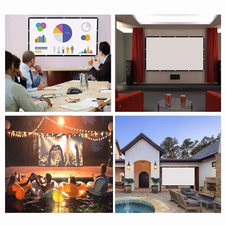 Simple Folding Thin Polyester Projector Film Curtain, Size:150 inch 16:9 - Film Curtains by PMC TechLife | Online Shopping South Africa | PMC TechLife | Buy Now Pay Later Mobicred