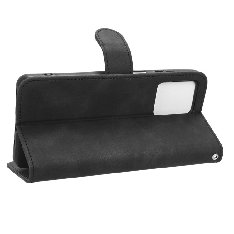 For Blackview A53 Pro Skin Feel Magnetic Flip Leather Phone Case(Black) - More Brand by PMC TechLife | Online Shopping South Africa | PMC TechLife
