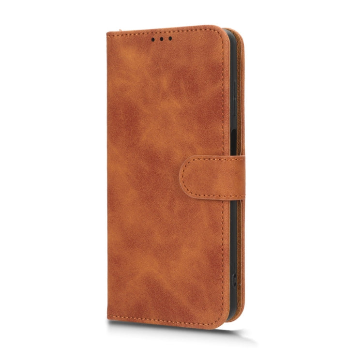 For Blackview A53 Pro Skin Feel Magnetic Flip Leather Phone Case(Brown) - More Brand by PMC TechLife | Online Shopping South Africa | PMC TechLife | Buy Now Pay Later Mobicred