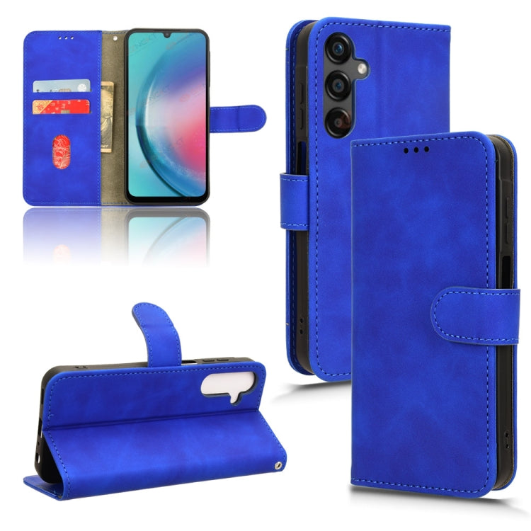 For Samsung Galaxy A25 5G Skin Feel Magnetic Flip Leather Phone Case(Blue) - Galaxy Phone Cases by PMC TechLife | Online Shopping South Africa | PMC TechLife