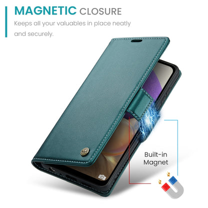 For Samsung Galaxy A32 5G / M32 5G CaseMe 023 Butterfly Buckle Litchi Texture RFID Anti-theft Leather Phone Case(Pearly Blue) - Galaxy Phone Cases by CaseMe | Online Shopping South Africa | PMC Jewellery | Buy Now Pay Later Mobicred