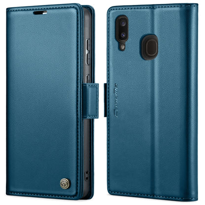 For Samsung Galaxy A40 CaseMe 023 Butterfly Buckle Litchi Texture RFID Anti-theft Leather Phone Case(Blue) - Galaxy Phone Cases by CaseMe | Online Shopping South Africa | PMC Jewellery | Buy Now Pay Later Mobicred