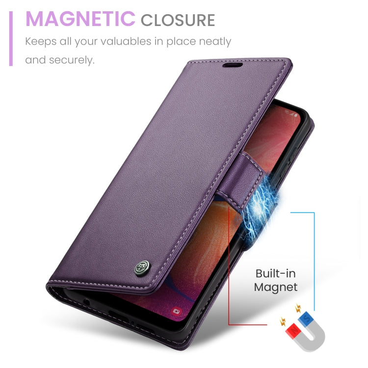 For Samsung Galaxy A40 CaseMe 023 Butterfly Buckle Litchi Texture RFID Anti-theft Leather Phone Case(Pearly Purple) - Galaxy Phone Cases by CaseMe | Online Shopping South Africa | PMC Jewellery | Buy Now Pay Later Mobicred