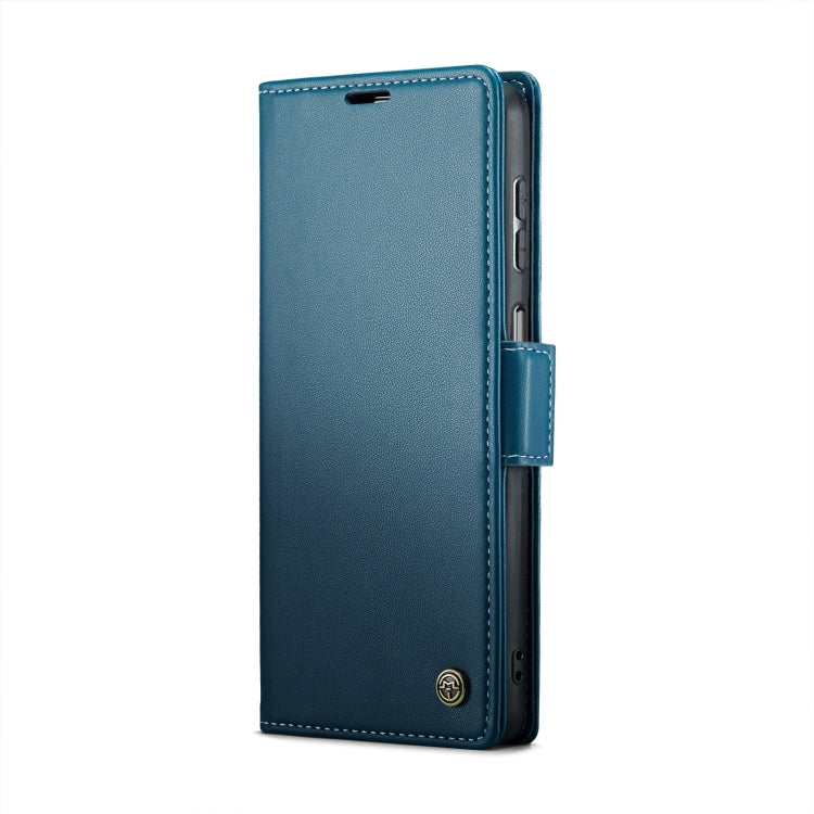 For Samsung Galaxy A22 5G CaseMe 023 Butterfly Buckle Litchi Texture RFID Anti-theft Leather Phone Case(Blue) - Galaxy Phone Cases by CaseMe | Online Shopping South Africa | PMC Jewellery | Buy Now Pay Later Mobicred