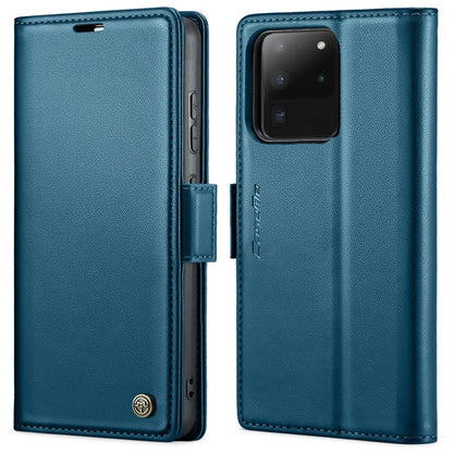 For Samsung Galaxy S20 Ultra CaseMe 023 Butterfly Buckle Litchi Texture RFID Anti-theft Leather Phone Case(Blue) - Galaxy Phone Cases by CaseMe | Online Shopping South Africa | PMC Jewellery | Buy Now Pay Later Mobicred