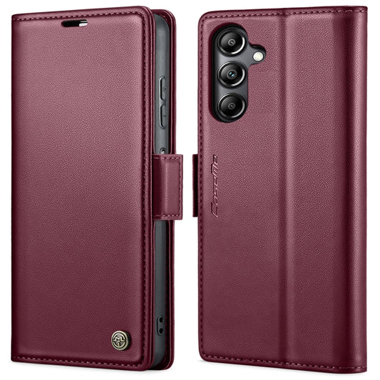 For Samsung Galaxy A05s CaseMe 023 Butterfly Buckle Litchi Texture RFID Anti-theft Leather Phone Case(Wine Red) - Galaxy Phone Cases by CaseMe | Online Shopping South Africa | PMC Jewellery | Buy Now Pay Later Mobicred