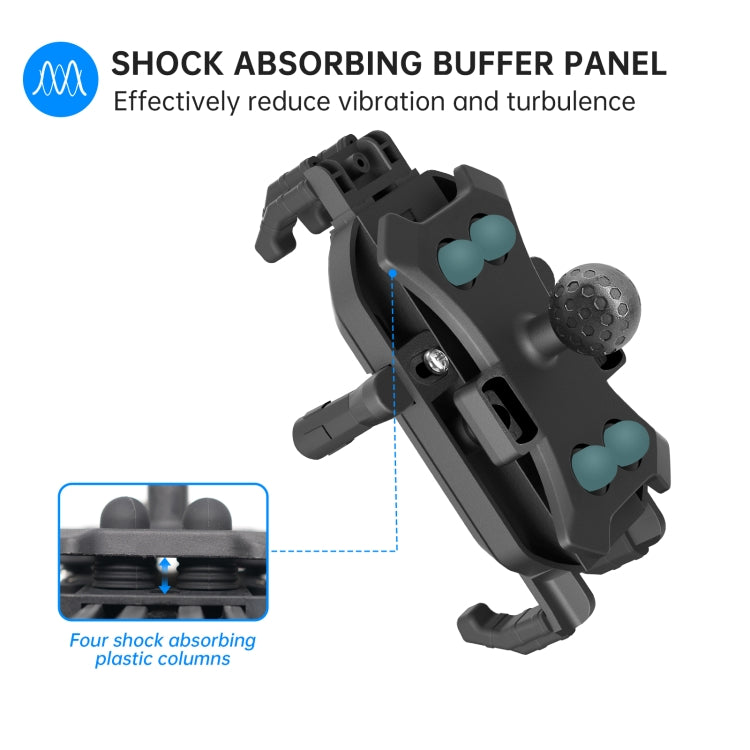 WUPP ZH-1848A2 Motorcycle Shock Absorption Riding Phone Navigation Holder, Style:M10 Ball Joint - Holder by WUPP | Online Shopping South Africa | PMC TechLife | Buy Now Pay Later Mobicred